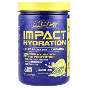 MHP Impact Hydration Eletrólitos + Creatina Limão Siciliano e Limão Taiti 156 oz (098 lb)