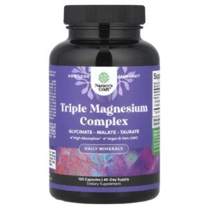 Natures Craft Complexo Triplo de Magnésio 120 Cápsulas (133 mg por Cápsula)