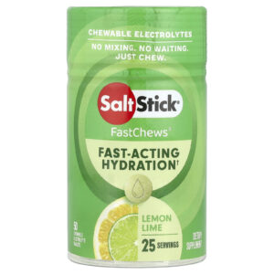 SaltStick FastChews® Eletrólitos Mastigáveis Limão Siciliano e Limão Taiti 50 Comprimidos Mastigáveis