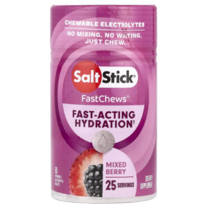 SaltStick FastChews® Eletrólitos Mastigáveis Frutos Silvestres 50 Comprimidos Mastigáveis