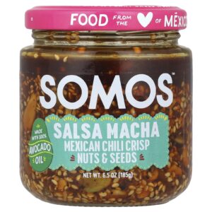 Somos Salsa Macha Pimenta Mexicana Crocante Nozes e Sementes Médio 185 g (65 oz)