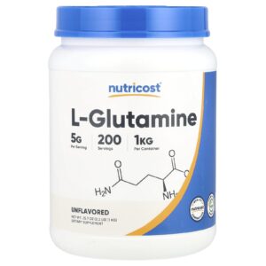 Nutricost L-Glutamina Sem Sabor 1 kg (357 oz)