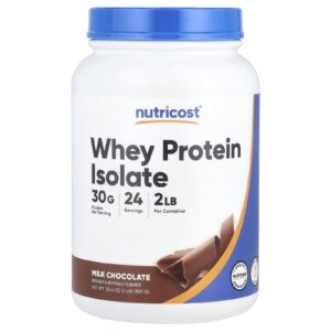 Nutricost Isolado de Proteína Whey Chocolate ao Leite 907 g (2 lb)