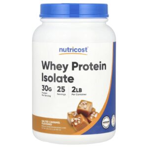 Nutricost Isolado de Proteína Whey Caramelo Salgado 907 g (2 lb)