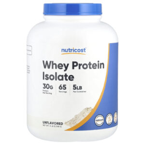 Nutricost Isolado de Proteína Whey Sem Sabor 5 lb (2.268 g)