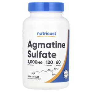 Nutricost Agmatine Sulfate 120 Cápsulas (500 mg por Cápsula)