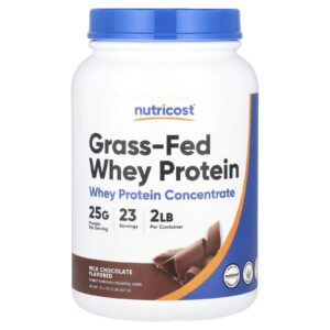 Nutricost Proteína Whey de Gado Criado no Pasto Chocolate ao Leite 907 g (2 lb)