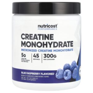 Nutricost Performance Creatina Mono-Hidratada Framboesa Azul 300 g (107 oz)