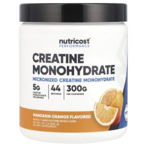 Nutricost Performance Creatina Mono-Hidratada Mandarina 300 g (107 oz)