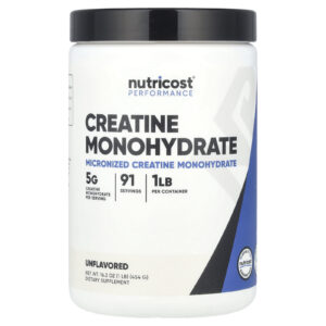 Nutricost Performance Creatina Mono-Hidratada Sem Sabor 454 g (162 oz)