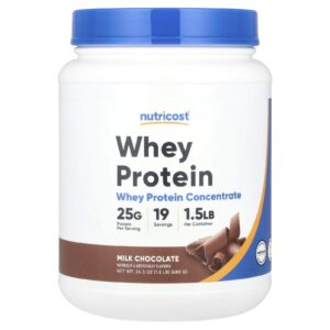 Nutricost Concentrado de Proteína Whey Chocolate ao Leite 680 g (15 lb)