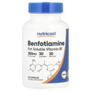 Nutricost Benfotiamina 300 mg 30 Cápsulas
