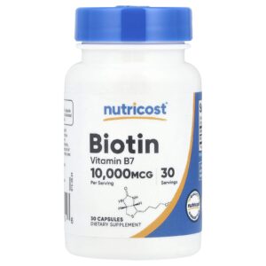 Nutricost Biotina 10.000 mcg 30 Cápsulas