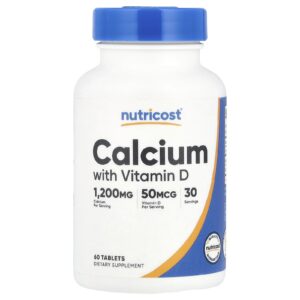 Nutricost Cálcio com Vitamina D 60 Comprimidos