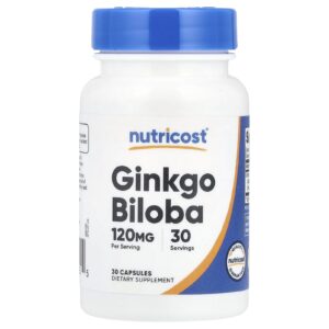 Nutricost Ginkgo biloba 120 mg 30 Cápsulas