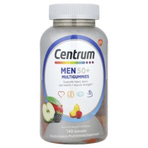 Centrum Multigomas para Homens com Mais de 50 Anos Frutas Naturais Sortidas 140 Gomas