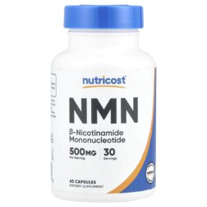 Nutricost NMN 60 Cápsulas (250 mg por Cápsula)