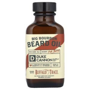 Duke Cannon Supply Co. Óleo para Barba de Bourbon Grande Barril de Carvalho 3 oz