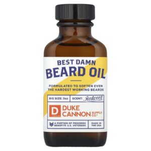 Duke Cannon Supply Co. Best Damn Beard Oil Redwood 3 oz