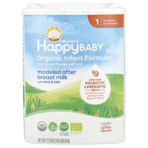 Happy Family Organics Fórmula Infantil Orgânica Pó à Base de Leite com Ferro 0-12 Meses 650 g (229 oz)