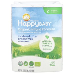 Happy Family Organics Fórmula Infantil Orgânica Pó à Base de Leite com Ferro 6 a 12 Meses 650 g (229 oz)