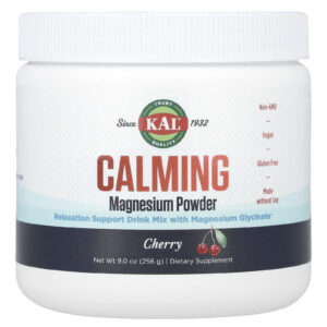 KAL Magnésio Calmante em Pó Cereja 256 g (9 oz)