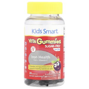 Kids Smart VITA Gummies® para Kids Smart® Ferro + Vitamina C A Partir de 3 Anos de Idade Limonada de Amora 30 Gomas
