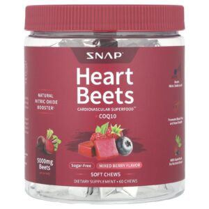 Snap Supplements Beterraba + CoQ10 Frutos Silvestres 60 Cápsulas Mastigáveis