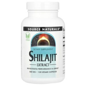 Source Naturals Extrato de Shilajit 500 mg 120 Cápsulas Veganas