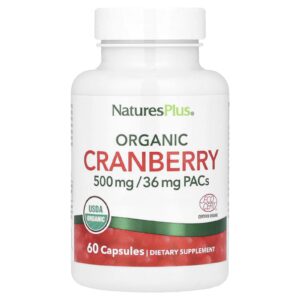 NaturesPlus Cranberry Orgânico 60 Cápsulas (250 mg por Cápsula)