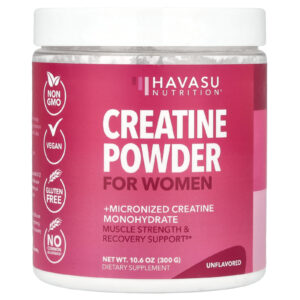 Havasu Nutrition Creatina em Pó para Mulheres Sem Sabor 300 g (106 oz)