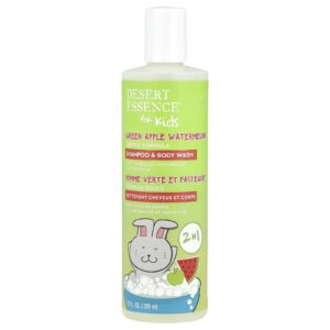 Desert Essence Crianças Shampoo e Sabonete Líquido para Crianças Maçã Verde e Melancia 355 ml (12 fl oz)