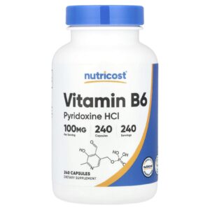 Nutricost Vitamina B6 100 mg 240 cápsulas