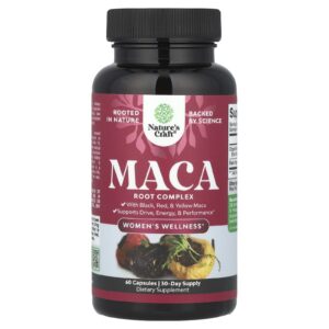 Natures Craft Bem-Estar da Mulher Complexo de Raiz de Maca-Peruana 60 Cápsulas