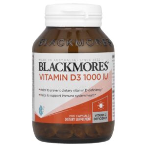 Blackmores Vitamina D3 25 mcg (1.000 UI) 200 Cápsulas