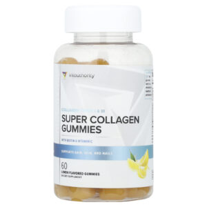 Vitauthority Gomas Super Collagen com Biotina e Vitamina C Limão 60 Gomas