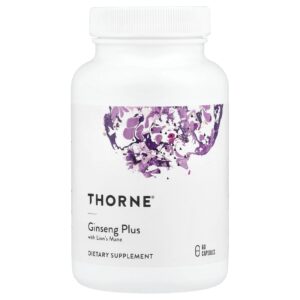 Thorne Ginseng Plus com Juba-de-Leão 60 Cápsulas