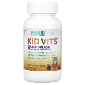 NOW Foods Kid Vits™ Splash de Uva 120 Comprimidos Mastigáveis
