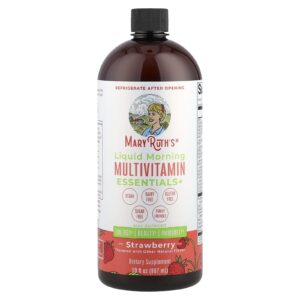 MaryRuths Multivitamínico Matinal Líquido Essencial+ Morango 887 ml (30 fl oz)