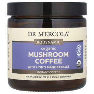 Dr. Mercola Café de Cogumelo Orgânico com Extrato de Juba-de-leão Instantâneo 110 g (388 oz)