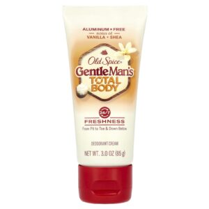 Old Spice Gentle Mans Total Body Creme Desodorante Sem Alumínio Baunilha + Karité 85 g (3 oz)