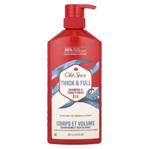 Old Spice Shampoo e Condicionador 2 em 1 Espessante e Completo Minerais do Mar Profundo 650 ml (219 fl oz)