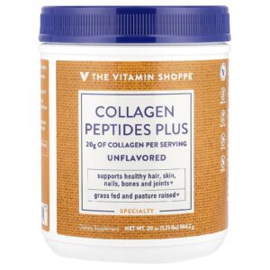 The Vitamin Shoppe Peptídeos de Colágeno Plus Sem Sabor 5642 g (20 oz)