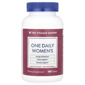 The Vitamin Shoppe One Daily Womens Multivitamínico e Multimineral 180 Comprimidos