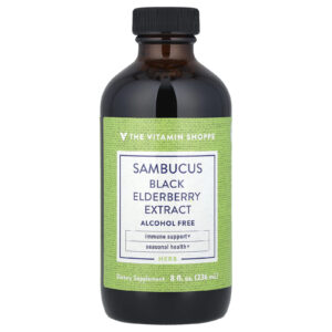 The Vitamin Shoppe Extrato de Sabugueiro Negro Sambucus Sem Álcool 236 ml (8 fl oz)