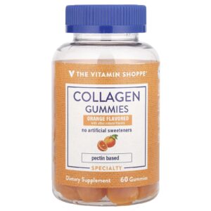 The Vitamin Shoppe Gomas de Colágeno Laranja 60 Gomas (250 mg por Goma)