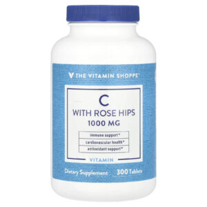 The Vitamin Shoppe Vitamina C com Rosa-Mosqueta 300 Comprimidos