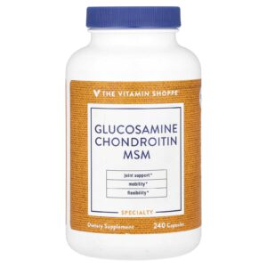 The Vitamin Shoppe Glicosamina Condroitin MSM 240 Cápsulas