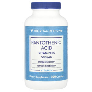 The Vitamin Shoppe Ácido Pantotênico Vitamina B5 300 Cápsulas