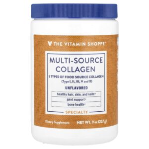 The Vitamin Shoppe Colágeno de Fontes Múltiplas Sem Sabor 257 g (9 oz)